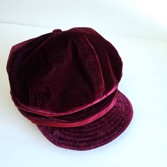 velvet newsboy hat